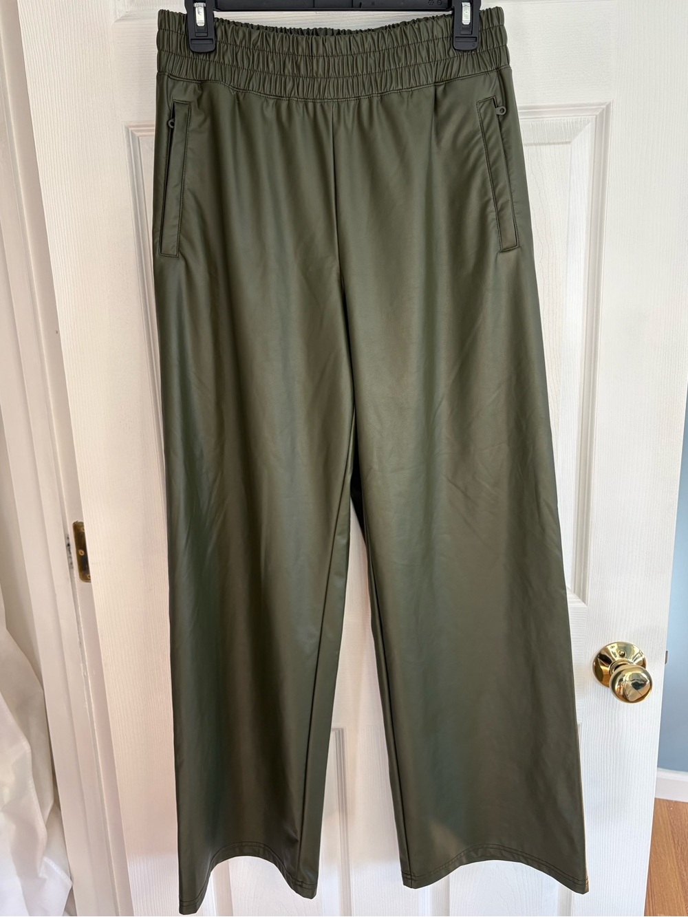 Aerie Wide Leg Faux Leather Pants